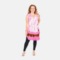 TAMSY Pink Tie Dye Tunic - One Size Fits Most - Sticky add to cart bar