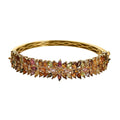 Multi-Tourmaline Bangle Bracelet in Vermeil Yellow Gold Over Sterling Silver (6.50 In) 19.50 Grams 9.75 ctw - Sticky add to cart bar