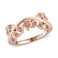 Uncut Natural Pink Diamond Band Ring in Vermeil Rose Gold Over Sterling Silver 0.10 ctw - Sticky add to cart bar