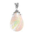 Mother Of Pearl Pear Shape Pendant in Sterling Silver - Sticky add to cart bar