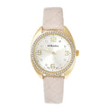STRADA Austrian Crystal Japanese Movement Watch with Grey Faux Leather Strap - Sticky add to cart bar
