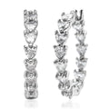 Simulated Diamond Inside Out Hoop Earrings in Stainless Steel 2.50 ctw - Sticky add to cart bar