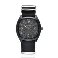 STRADA Japanese Movement Watch with Black Nylon Strap (41.40x39.88mm) (5.25-7.75 In)