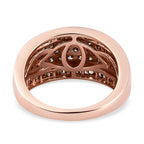 Natural Champagne Diamond Eternal Band Ring in Sterling Silver
