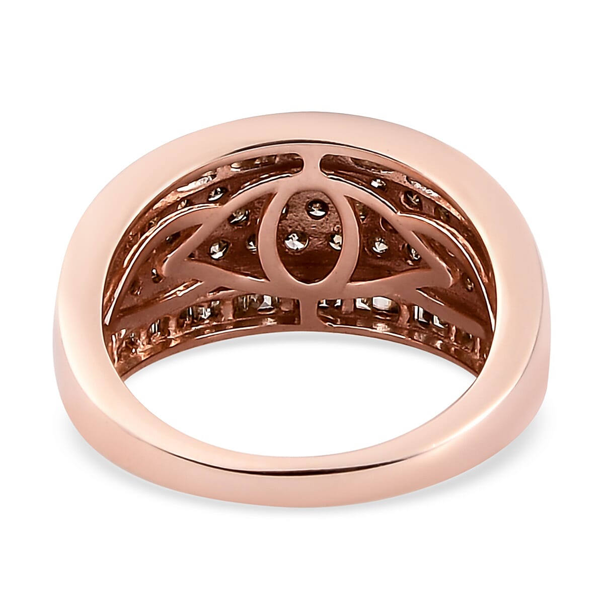 Natural Champagne Diamond Eternal Band Ring in Sterling Silver (5)