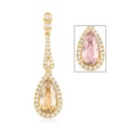 Certified Iliana 18K Yellow Gold AAA Turkizite and G-H SI Diamond Pendant without Chain 1.75 ctw - Sticky add to cart bar