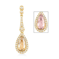 Certified Iliana 18K Yellow Gold AAA Turkizite and G-H SI Diamond Pendant without Chain 1.75 ctw