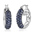 Tanzanite Earrings in Platinum Over Sterling Silver 7.10 Grams 4.10 ctw - Sticky add to cart bar