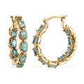 KARIS Madagascar Paraiba Apatite Inside Out Hoop Earrings in ION Plated 18K YG 4.50 ctw - Sticky add to cart bar