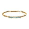 KARIS Madagascar Paraiba Apatite Bangle Bracelet in 18K YG Plated (7.25 In) 2.90 ctw - Sticky add to cart bar