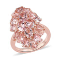 Blush Tourmaline Cluster Ring in Vermeil Rose Gold Over Sterling Silver 3.90 - Sticky add to cart bar