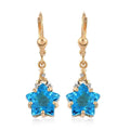 Caribbean Quartz and Natural White Zircon Celestial Earrings in Vermeil Yellow Gold Over Sterling Silver 7.25 ctw - Sticky add to cart bar