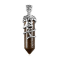 Freshened Tiger Eye Fancy Pendant in Platinum Over Copper 17.75 ctw - Sticky add to cart bar