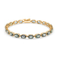 Luxoro AAA Natural Parti Sapphire 13.60 ctw Bracelet in 14K Yellow Gold (6.50 In) - Sticky add to cart bar
