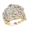 Karis Diamond Accent Floral Ring in Platinum Bond - Sticky add to cart bar