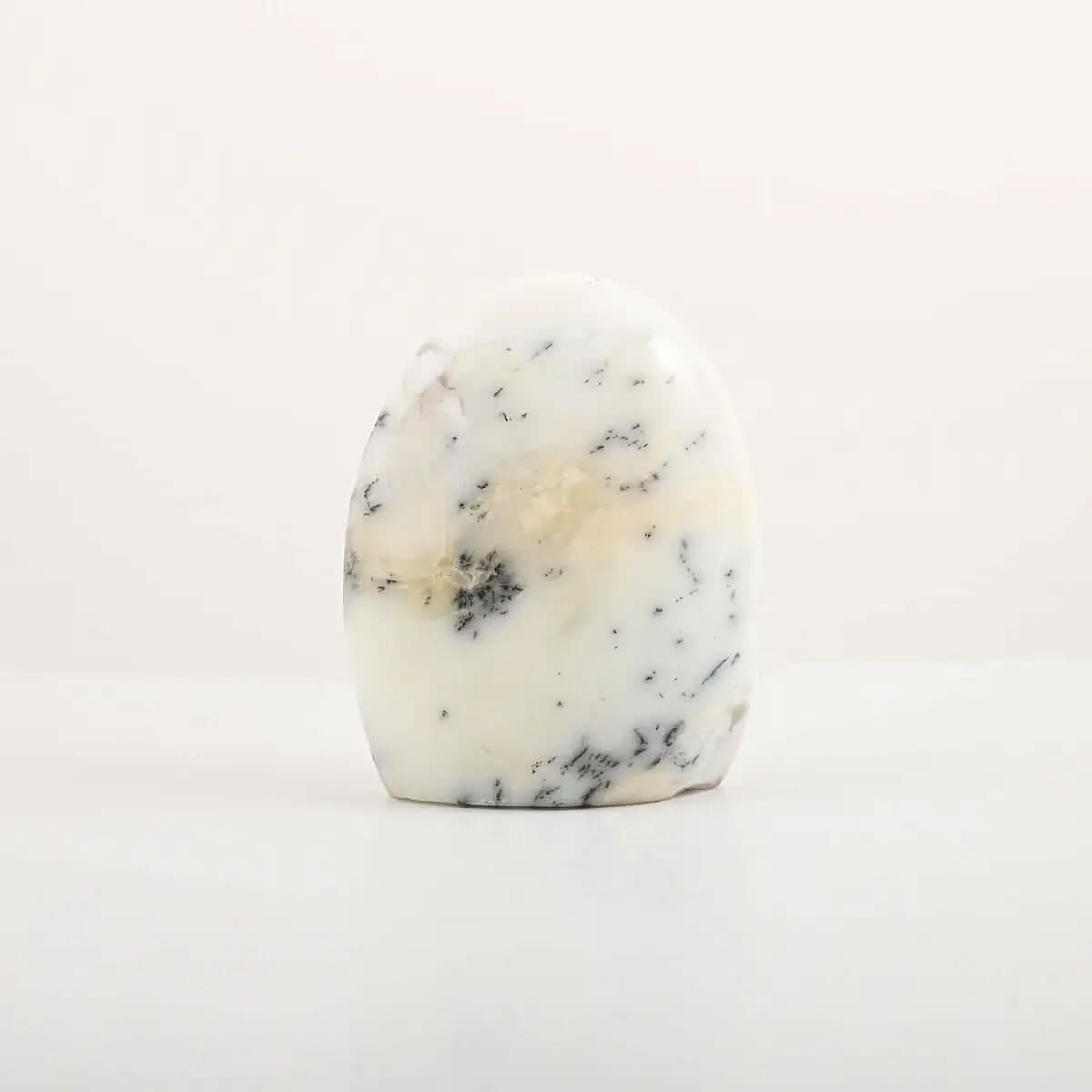 White Agate with Dendrite Figurine -L Approx. 6486ctw