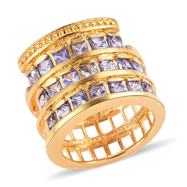 GP ITALIAN GLOW COLLECTION Tanzanite Ring in Vermeil Yellow Gold Over Sterling Silver 8.25 Grams 2.40 ctw - Product card gallery slide 1 (9431401857279)