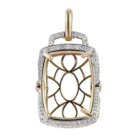 Luxoro 10K Yellow Gold Diamond G-H I3 Mounting Pendant 5.60 Grams 0.50 ctw