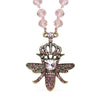 Pink Glass in Goldtone