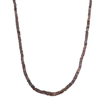 Merelani Color Change Garnet Beaded Necklace 18 Inches in Rhodium Over Sterling Silver 63.70 ctw