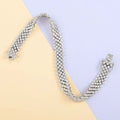 NY Closeout 14K White Gold G-H VS Diamond Multi Rows Bracelet (7.25 In) 24.25 Grams 8.00 ctw - Sticky add to cart bar