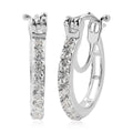 Simulated Champagne Diamond Hoop Earrings in Sterling Silver 1.10 ctw - Sticky add to cart bar