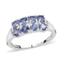 Tanzanite Band Ring in Sterling Silver (Size 5.0) 0.90 ctw - Sticky add to cart bar