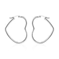 Heart Shaped Hoop Earrings in Stainless Steel - Sticky add to cart bar