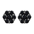 Pressure Set Black Diamond Floral Stud Earrings in Vermeil Yellow Gold Over Sterling Silver 1.00 ctw - Sticky add to cart bar