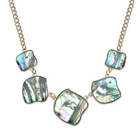 Abalone Shell Necklace 20-22 Inches in Goldtone