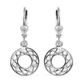 Polki Diamond Lever Back Hexagon Earrings in Sterling Silver 0.25 ctw - Sticky add to cart bar