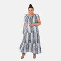 Tamsy Pink Rayon Tropical Printed Maxi Dress - One Size Fits Most - Sticky add to cart bar