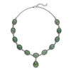 Green Aventurine in Silvertone
