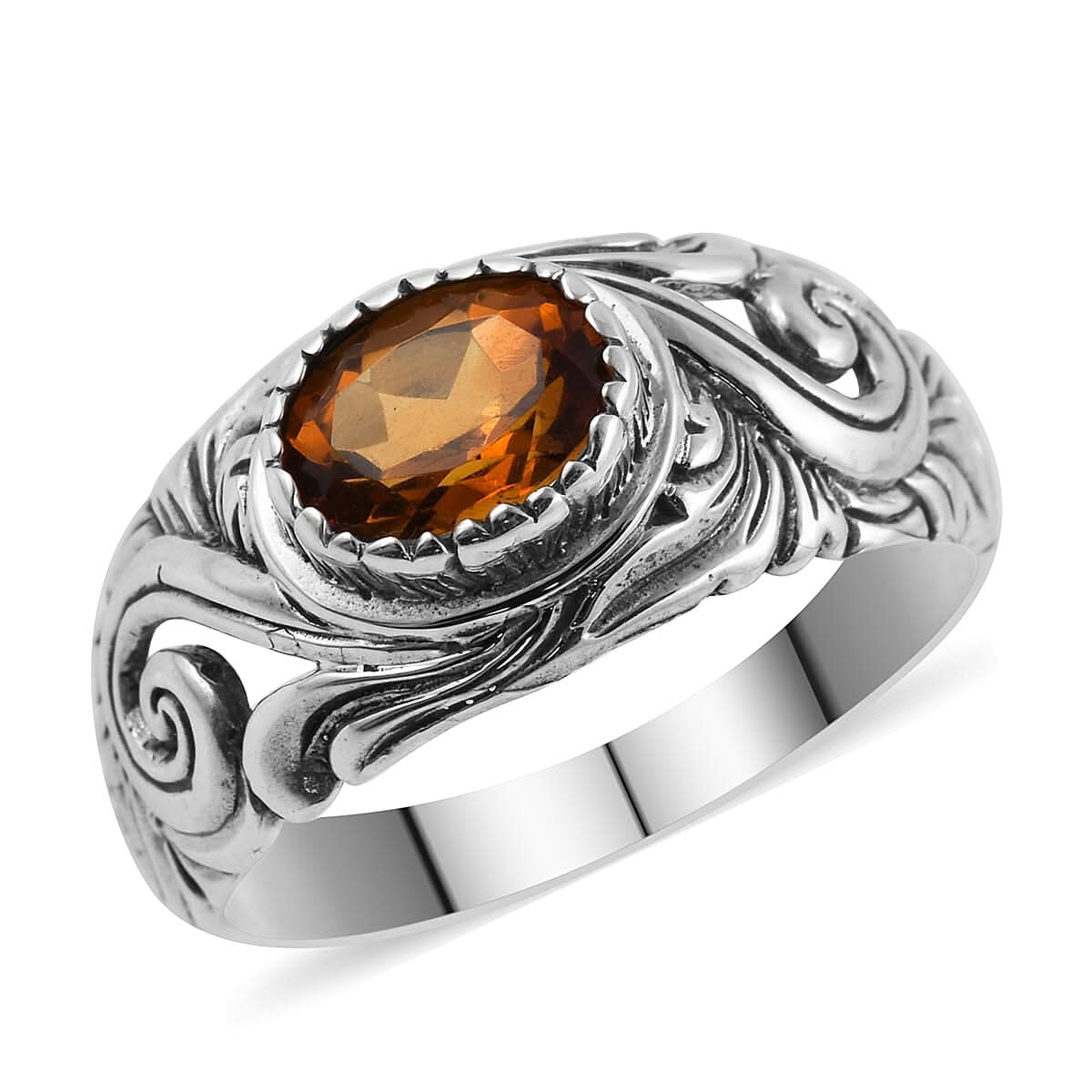 BALI LEGACY Santa Ana Madeira Citrine Ring in Sterling Silver (Size 10.0) 1.25 ctw