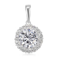 Simulated Diamond Pendant in Sterling Silver 4.25 ctw - Sticky add to cart bar