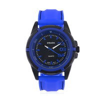 STRADA Japanese Movement Sports Watch with Blue Silicone Strap