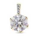 LUXORO 10K Yellow Gold Moissanite VS EF Solitaire Pendant 4.65 ctw - Sticky add to cart bar