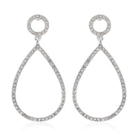 Austrian Crystal Drop Earrings in Goldtone