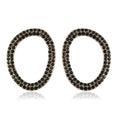 Emerald Green Crystal Earrings in Rosetone - Sticky add to cart bar