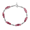 Pure Pink Mystic Topaz Infinity Link Bracelet in Platinum Over Sterling Silver (8.00 In) 10 Grams 13.25 ctw - Sticky add to cart bar