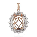 Luxoro 10K Rose Gold White Zircon Mounting Pendant 1.70 ctw - Sticky add to cart bar