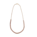 Uncut Natural Pink Diamond Tennis Necklace 16 Inches in Vermeil Rose Gold Over Sterling Silver 1.50 ctw - Sticky add to cart bar
