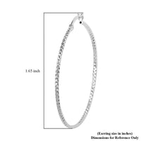 Sterling Silver Diamond-cut Hoop Earrings 2.50 Grams