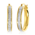 14K Yellow Gold Over Sterling Silver Hoop Earrings 2.20 Grams - Sticky add to cart bar