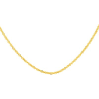Italian 14K Yellow Gold Over Sterling Silver 1.5mm Roc Chain 20 Inches 2.70 Grams