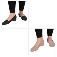 TLV TAMSY Pack of 2 - Nude and Black Jelly Flats - Size 6
