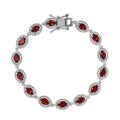 Mozambique Garnet Bracelet in Platinum Over Sterling Silver (6.50 In) 7.00 ctw - Sticky add to cart bar