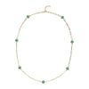 Simulated Green Diamond in Goldtone