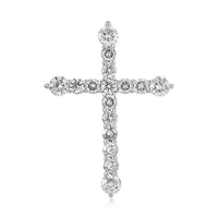 10K White Gold G-H SI Luxuriant Lab Grown Diamond Cross Pendant 1.00 ctw