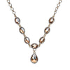 Simulated Champagne Quartz in Goldtone